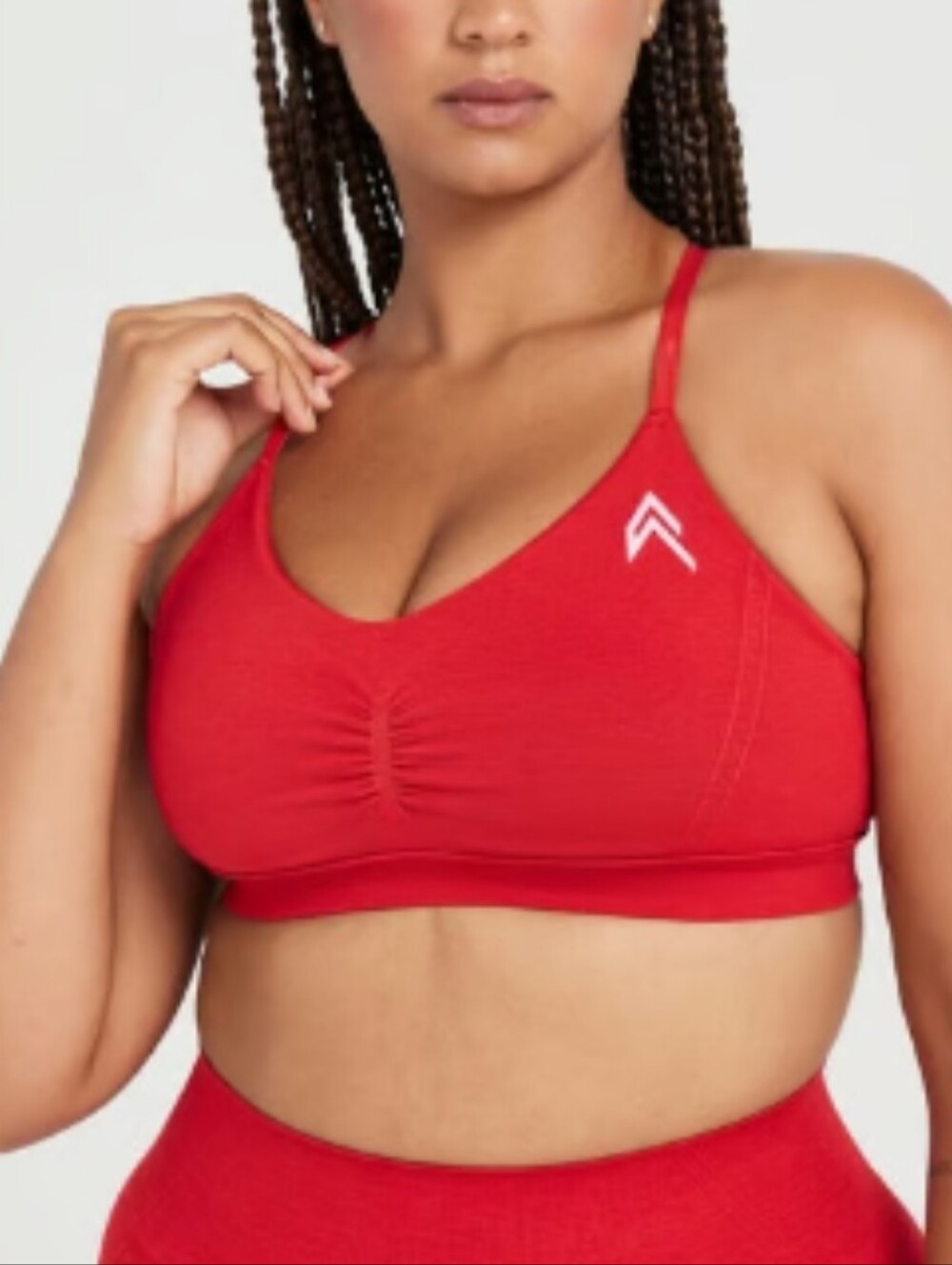 Oner Active Set Effortless Shorts & Bra Set In Spicy Red